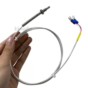 Cảm Biến Nhiệt Độ PT100A M6 L=10mm Dài 1M